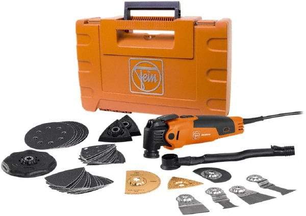 Fein - 120 Volt Electric Multi-Tool Kit - 10,000 to 19,500 RPM, 3 Amps - Makers Industrial Supply