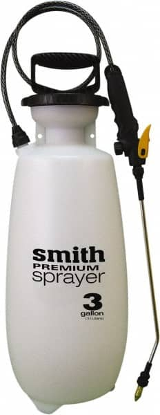 Smith Performance Sprayers - 3 Gal Chemical Safe Garden Hand Sprayer - Use with Cleaners/Degreasers, Polyethylene Tank, Funnel Mouth, Reinforced Hose - Makers Industrial Supply