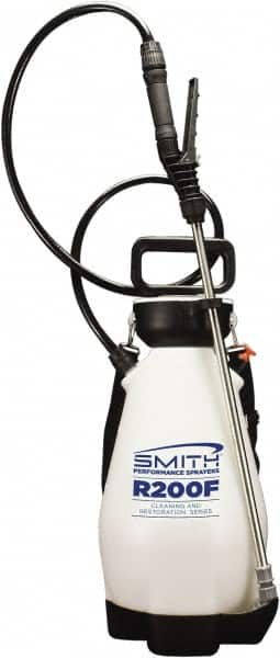 Smith Performance Sprayers - 2 Gal Chemical Safe Garden Hand Sprayer - Use with Cleaners/Degreasers, Polyethylene Tank, Funnel Mouth, Reinforced Hose - Makers Industrial Supply