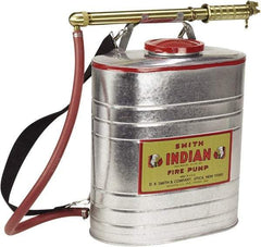 Smith Indian - 5 Gal Chemical Safe Garden Fire Pump - Stainless Steel Tank, Wide Mouth, Reinforced Hose - Makers Industrial Supply