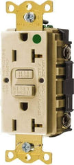 Hubbell Wiring Device-Kellems - 1 Phase, 5-20R NEMA, 125 VAC, 20 Amp, GFCI Receptacle - 2 Pole, Back and Side Wiring, Hospital Grade - Makers Industrial Supply