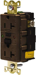 Hubbell Wiring Device-Kellems - 1 Phase, 5-20R NEMA, 125 VAC, 20 Amp, GFCI Receptacle - 2 Pole, Back and Side Wiring, Industrial Grade - Makers Industrial Supply