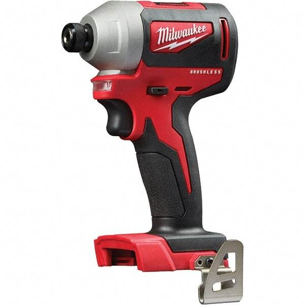 Milwaukee Tool - 18 Volt, 1/4" Drive, 133 Ft/Lb Torque, Cordless Impact Driver - Pistol Grip Handle, 3200 RPM, Lithium-Ion, Bare Tool - Makers Industrial Supply