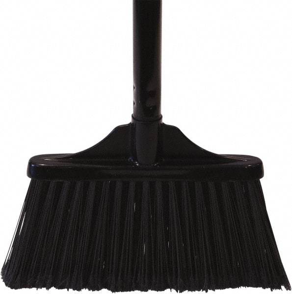 O-Cedar - 10" Wide, Black PET Bristles, 30" Metal Handle, Angled Broom - Flagged - Makers Industrial Supply