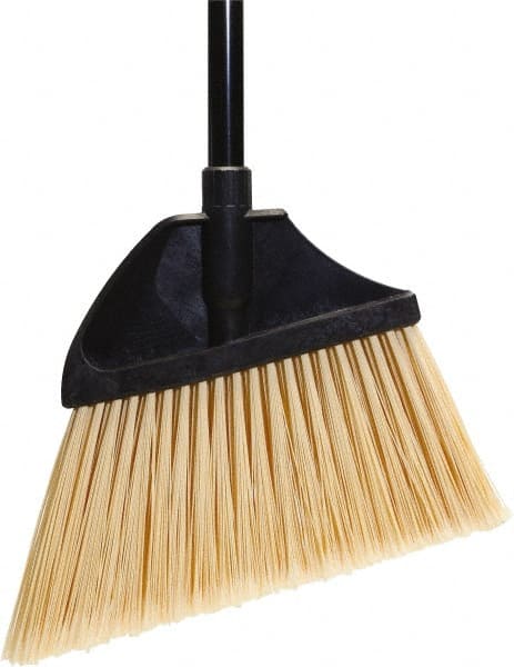 O-Cedar - 13" Wide, Beige PET Bristles, 48" Metal Handle, Angled Broom - Makers Industrial Supply