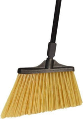 O-Cedar - 13" Wide, Beige Polypropylene Bristles, 54" Metal Handle, Angled Broom - 54 Inch Handle Length - Makers Industrial Supply