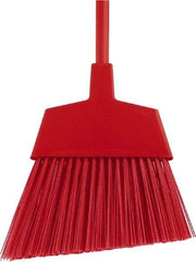 O-Cedar - 12" Wide, Red Polypropylene Bristles, 48" Metal Handle, Angled Broom - 48 Inch Handle Length - Makers Industrial Supply