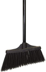 O-Cedar - 10" Wide, Black PET Bristles, 48" Metal Handle, Angled Broom - Flagged - Makers Industrial Supply