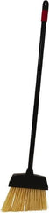 O-Cedar - 8-1/2" Wide, Beige PET Bristles, 30" Metal Handle, Angled Broom - 30 Inch Handle Length - Makers Industrial Supply