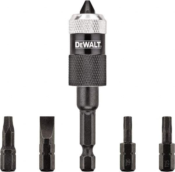 DeWALT - 6 Piece, Screwdriver Bit Set - #2, 1/4" Drive, Slotted, Phillips, Square Point - Makers Industrial Supply