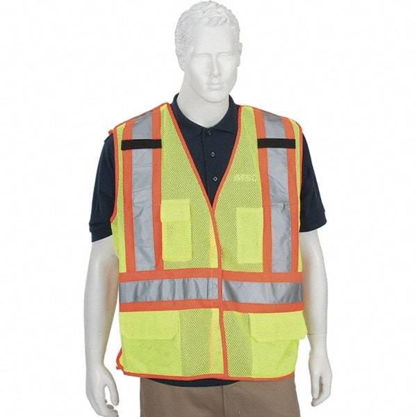 PIP - High Visibility Vest - CLS2 YLW LRG HI-VIS BREAKAWAY SFTY VST - Makers Industrial Supply