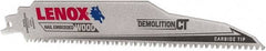 Lenox - 9" Long x 1" Thick, Carbide Reciprocating Saw Blade - Tapered Profile, 6 TPI, Toothed Edge, Tang Shank - Makers Industrial Supply