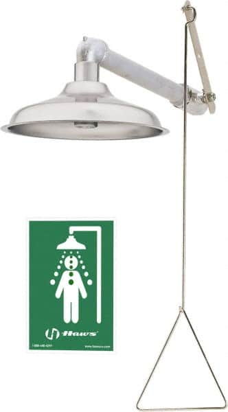 Haws - Plumbed Drench Showers Mount: Horizontal Shower Head Material: Stainless Steel - Makers Industrial Supply