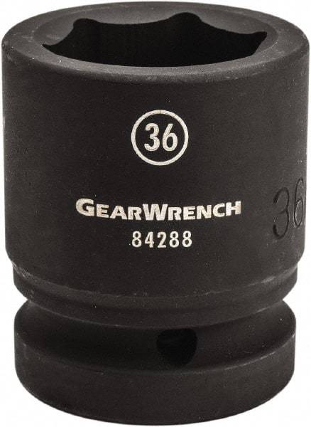 GearWrench - 1" Drive 55mm Standard Impact Socket - 6 Points, 3-4/13" OAL - Makers Industrial Supply