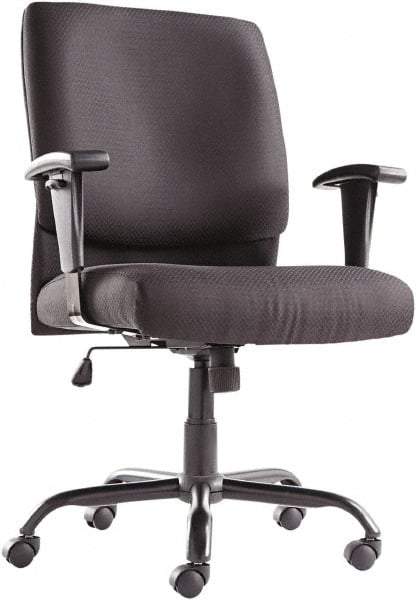 OIF - 43-3/4" High Big & Tall Swivel/Tilt Chair - 28-1/2" Wide x 27-3/8" Deep, Fabric Mesh Seat, Black - Makers Industrial Supply