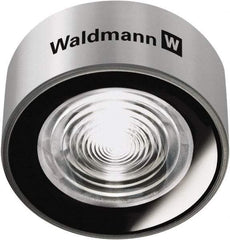 Waldmann Lighting - 24 VDC, 11 Watt, LED, Spot Machine Light - Direct Mount, 0.2m Cord, IP67, Silver - Makers Industrial Supply