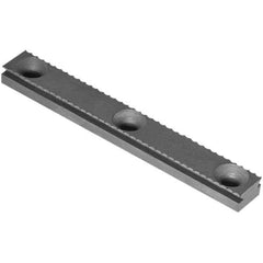 Raptor Workholding - 1 Piece Vise Serrated Dovetail Master Jaw Insert - Steel, 1/2" Long, 0.307" High - Makers Industrial Supply