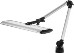 Waldmann Lighting - 40 Inch, Articulated, Clamp Mounted, LED, Silver, General Purpose Task Light - 34 Watt, 100 to 240 Volt, Nonmagnifying - Makers Industrial Supply