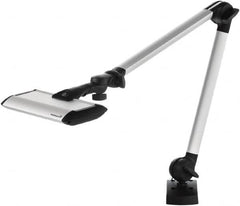 Waldmann Lighting - 40 Inch, Articulated, Clamp Mounted, LED, Silver, General Purpose Task Light - 14 Watt, 100 to 240 Volt, Nonmagnifying - Makers Industrial Supply