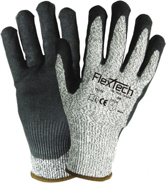 Wells Lamont - Size XS (6), ANSI Cut Lvl 7, Nitrile Coated HPPE Fiber/Stainless Steel Cut Resistant Gloves - Makers Industrial Supply