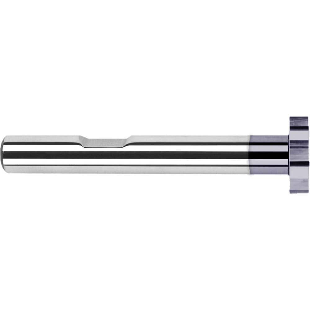 Harvey Tool - 1" Cut Diam, 1/32" Cut Width, 1/4" Shank, Straight-Tooth Woodruff Keyseat Cutter - Exact Industrial Supply