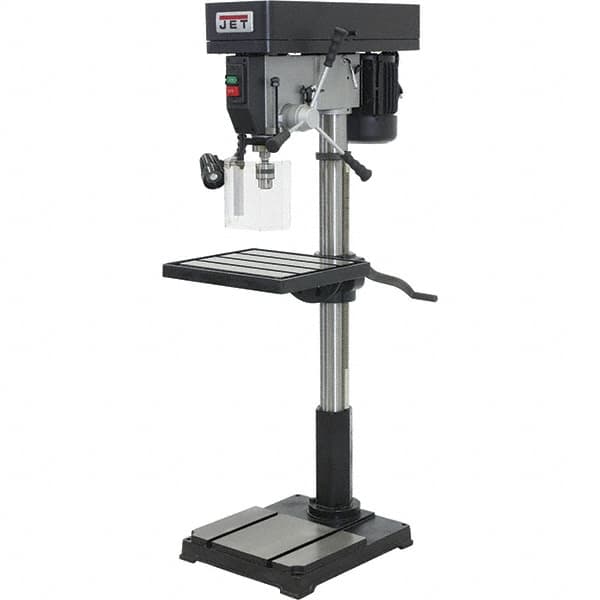 Jet - 22" Swing, Step Pulley Drill Press - 12 Speed, 1-1/2 hp, Single Phase - Makers Industrial Supply