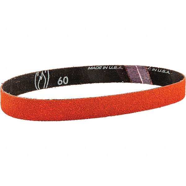 Norton - 3/4" Wide x 20-1/2" OAL, 50 Grit, Ceramic Abrasive Belt - Ceramic, Coarse, Coated, Y Weighted Cloth Backing - Makers Industrial Supply