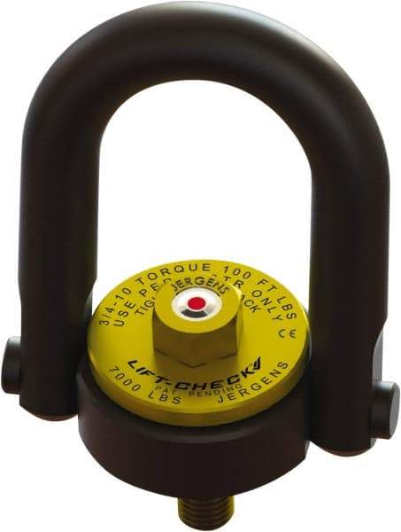 Jergens - 10,000 Lb Load Capacity Hoist Ring - 1-8 Thread, Alloy Steel - Makers Industrial Supply