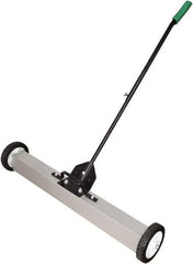 Shields Magnetics - 36" Long Push Magnetic Sweeper with Wheels - 4" Wide x 3" High x 36" Long, 7" Wheel Diam, 1 to 2" Clearance - Makers Industrial Supply