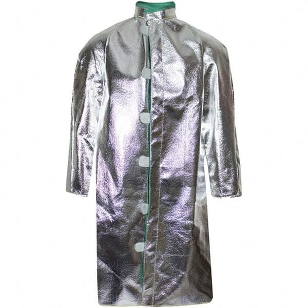 National Safety Apparel - Size L Silver Aluminized Coat - Exact Industrial Supply