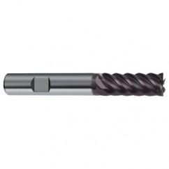 8mm Dia. - 63mm OAL - 45° Helix Firex Carbide End Mill - 6 FL - Makers Industrial Supply