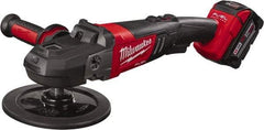 Milwaukee Tool - 7" Pad Diam, 2,200 RPM, Handheld Cordless Polisher - 18 Volts - Makers Industrial Supply