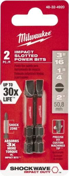 Milwaukee Tool - Impact Ready Accessory Set - 1/4" Hex Drive, Slotted Point - Makers Industrial Supply