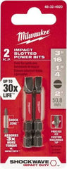 Milwaukee Tool - Impact Ready Accessory Set - 1/4" Hex Drive, Slotted Point - Makers Industrial Supply