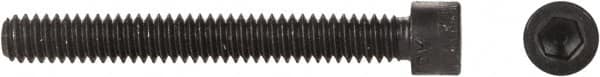 Made in USA - 1/4-28 UNF Hex Socket Drive, Socket Cap Screw - Alloy Steel, Black Oxide Finish, Fully Threaded, 2" Length Under Head - Makers Industrial Supply