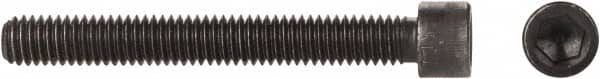 Made in USA - 3/8-16 UNC Hex Socket Drive, Socket Cap Screw - Alloy Steel, Black Oxide Finish, Fully Threaded, 2-1/4" Length Under Head - Makers Industrial Supply