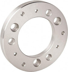 Bison - Adapter Back Plate for 5" Diam Bison Power Lathe Chucks - A2-4 Mount, 61mm Through Hole Diam - Makers Industrial Supply