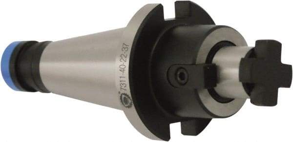 Bison - NMTB40 Taper Shank 1-1/4" Pilot Diam Shell Mill Holder - 2" Flange to Nose End Projection, 2-3/4" Nose Diam - Exact Industrial Supply