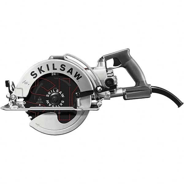 Skilsaw - 15 Amps, 8-1/4" Blade Diam, 4,700 RPM, Electric Circular Saw - 120 Volts, 8' Cord Length, 7/8" Arbor Hole, Left Blade - Makers Industrial Supply