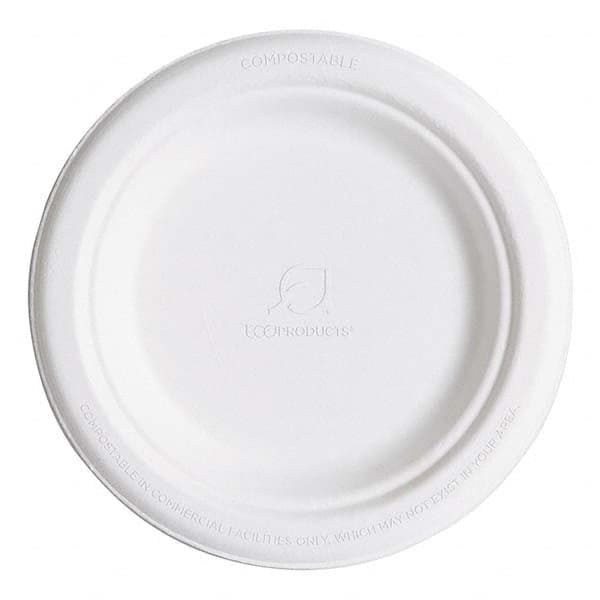 ECO PRODUCTS - Renewable & Compostable Sugarcane Plates, 6", 1000/Carton - Makers Industrial Supply