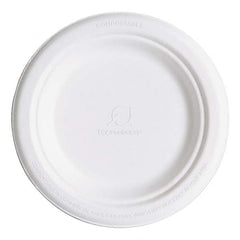 ECO PRODUCTS - Renewable & Compostable Sugarcane Plates, 6", 1000/Carton - Makers Industrial Supply