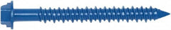 Powers Fasteners - 1/4" Diam, 5" OAL, Phillips Drive, Concrete Screw & Masonry Fastener - Carbon Steel, Perma-Seal Finish, Includes #3 Phillips Bit - Makers Industrial Supply