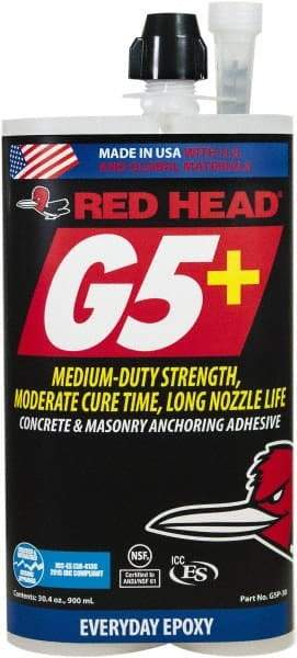 Red Head - Anchoring Adhesives Adhesive Material: Epoxy Volume (fl. oz.): 30.00 - Makers Industrial Supply