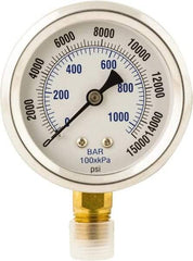 Value Collection - Hydraulic Pressure Gages & Adapters Type: Dry Gauge Pressure Rating: 0 - 15000 - Makers Industrial Supply