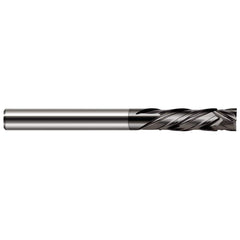 Square End Mill: 3/32'' Dia, 9/32'' LOC, 1/8'' Shank Dia, 1-1/2'' OAL, 2 Flutes, Solid Carbide Single End, CVD Finish, Compression Flute, Centercutting, RH Cut, RH Flute