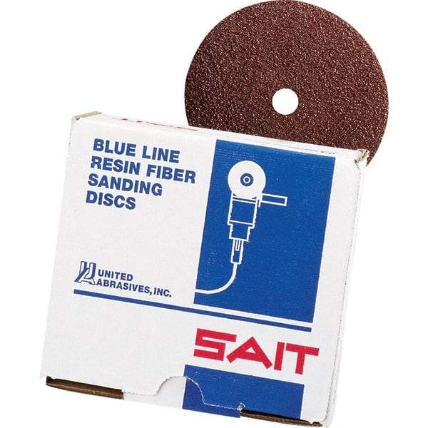 Sait - 5" Diam 7/8" Hole 36 Grit Fiber Disc - Aluminum Oxide, 10,000 Max RPM - Makers Industrial Supply