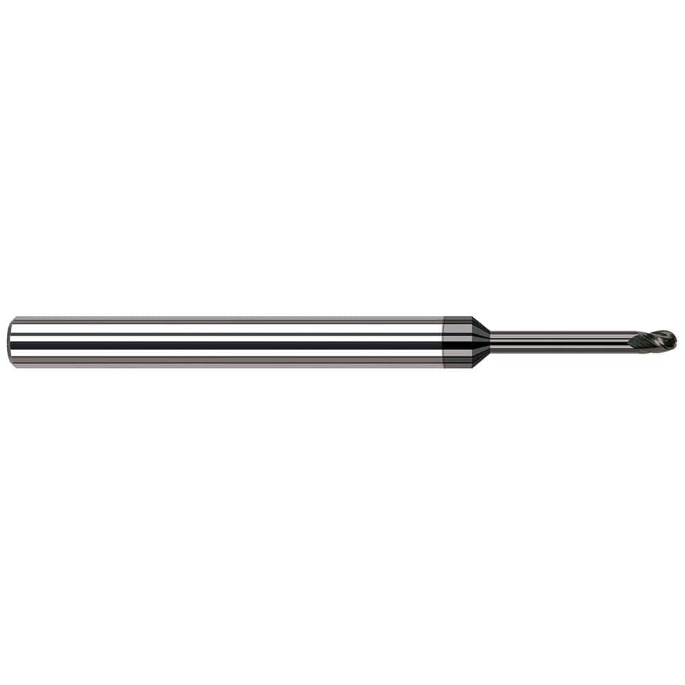 Harvey Tool - Ball End Mills; Mill Diameter (mm): 0.80 ; Mill Diameter (Inch): 1/32 ; Mill Diameter (Decimal Inch): 0.0310 ; Number of Flutes: 3 ; Length of Cut (Decimal Inch): 0.0460 ; Material: Solid Carbide - Exact Industrial Supply