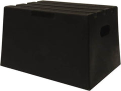 Diversified Plastics - 11-3/4" High x 13-5/8" Wide x 19-1/4" Deep, Black Step Stool - 500 Lb Capacity - Makers Industrial Supply