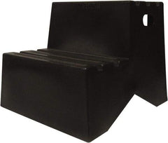 Diversified Plastics - 19-1/2" High x 18-1/8" Wide x 24-1/2" Deep, Black Step Stool - 500 Lb Capacity - Makers Industrial Supply