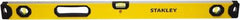 Stanley - Magnetic 48" Long 3 Vial Box Beam Level - Aluminum, Yellow, 1 Level & 2 Plumb Vials - Makers Industrial Supply